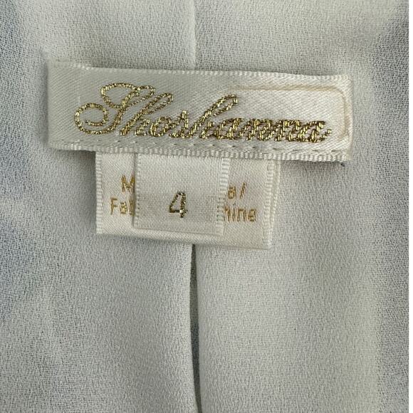 Shoshanna Helena Floral Tie Shoulder A-line Midi Dress size 4 optic white/purple - Picture 6 of 8